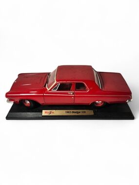 Maisto 1963 Dodge 330 Diecast Car - Red Model Car